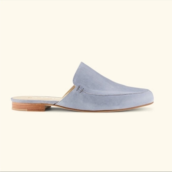 M. Gemi The Docente Flat Mule Loafer Blue Stone 39 - Picture 2 of 14